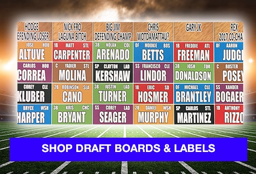 Fantasy Football Draft Board 2022 Kit Extra Large Set W/ 488 Player Labels  Premi
